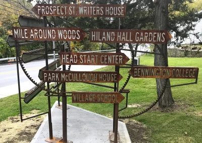 photo of multiple signs in North Bennington