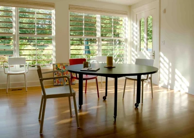 photo of table and chairs inside main room of Prospect Street