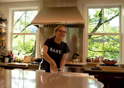 photo of Amy working in the kitchen