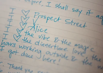 I love prospect street letter