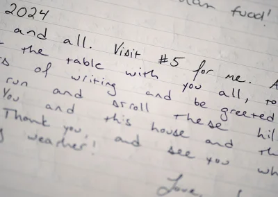 guest book about Visit #5