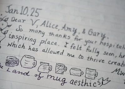 Dear V, Alice, Amy & Gary, letter from resident