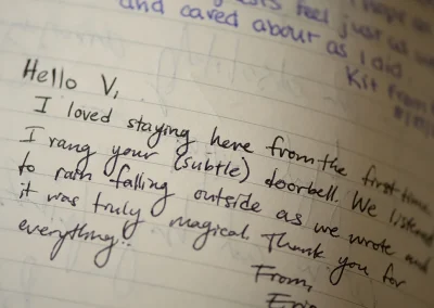 I loved staying here message from guest