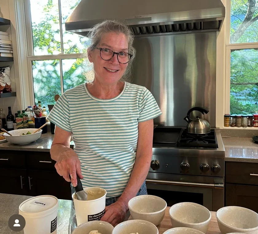 Amy Buckley posing inside kitchen at Prospect Street Writers House